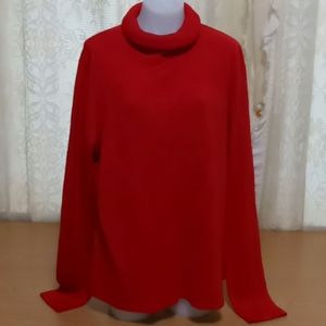 Red turtleneck
